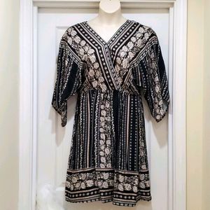 NWT: Boho Black & Cream Dress